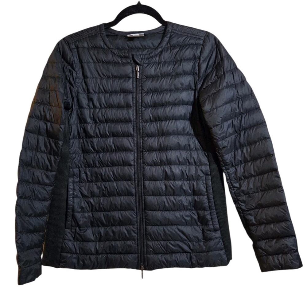 Pure Jill Fit XS Down Puffer Jacket Black Lightweight Zip Up Quilted Basic DESC
